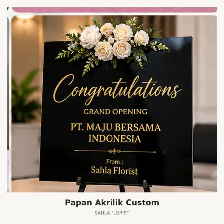 Papan Bunga Akrilik Kosambi